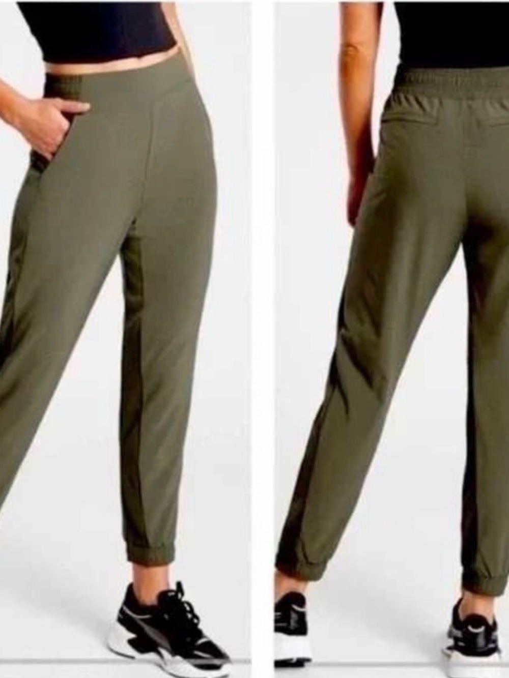 Athleta Textured Brooklyn Jogger
Pants Olive Green High Rise
Womens 6